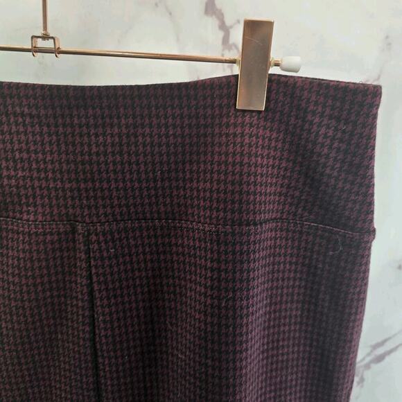 J Jill Skirt Womens XS Red Black Houndstooth Mini Stretch Pull On Wearever - Picture 9 of 10